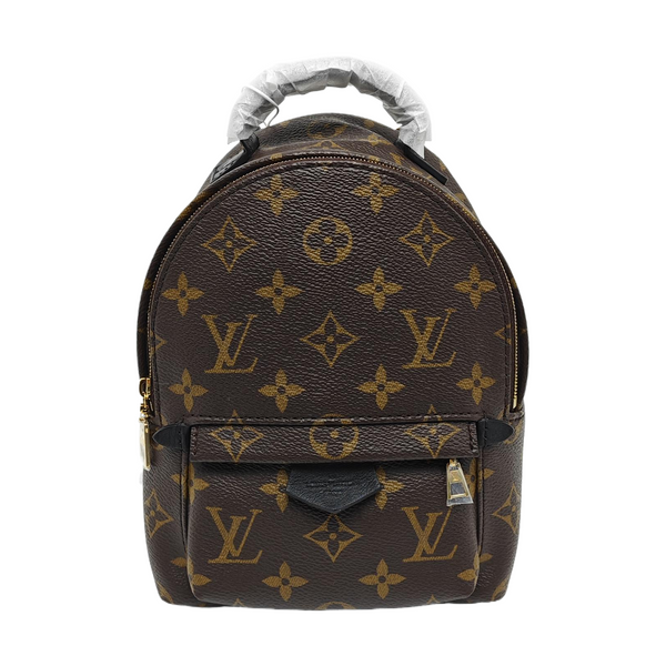 PALM SPRINGS Mini Monogram Coated Canvas Brown