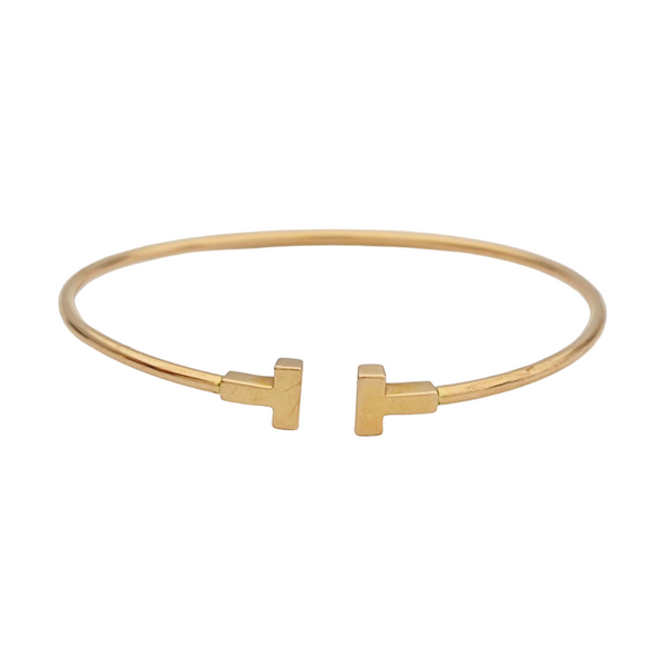 Tiffany T 18k Rose Gold Bangle