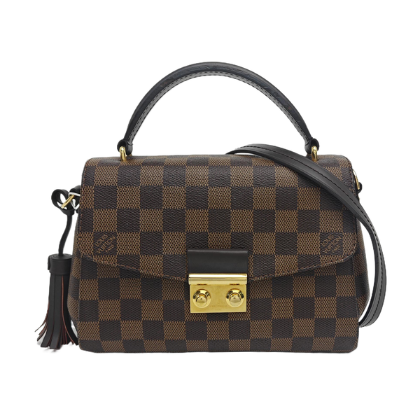 CROISETTE Damier Ebene Coated Canvas Brown