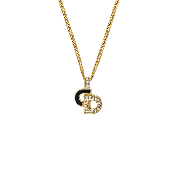 Petit CD Metal Gold Necklace