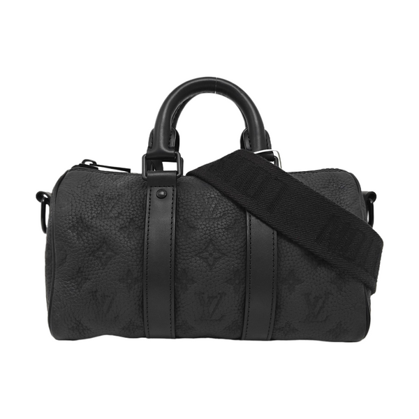 KEEPALL 25 Monogram Calfskin Black