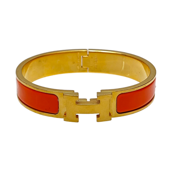 Clic H Metal Orange Bangle