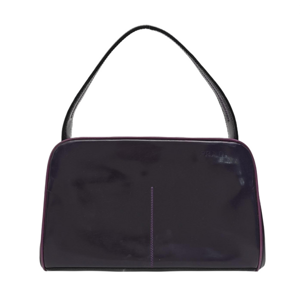 Calfskin Top Handle Bag Purple