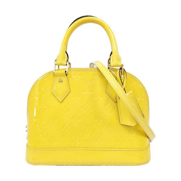 ALMA BB Monogram Patent Leather Yellow