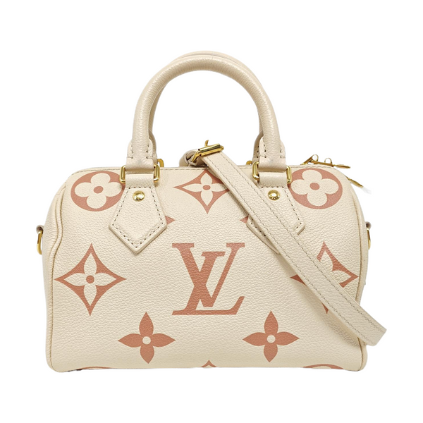 SPEEDY 20 Monogram Calfskin Beige