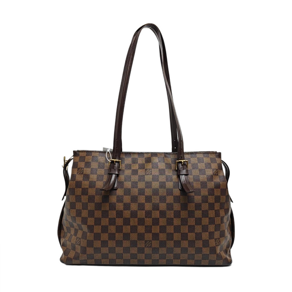 CHELSEA Damier Ebene Coated Canvas Brown