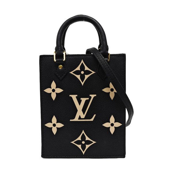 SAC PLAT Mini Monogram Calfskin Black