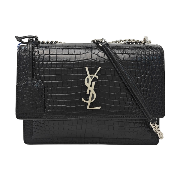 SUNSET Medium Calfskin Black
