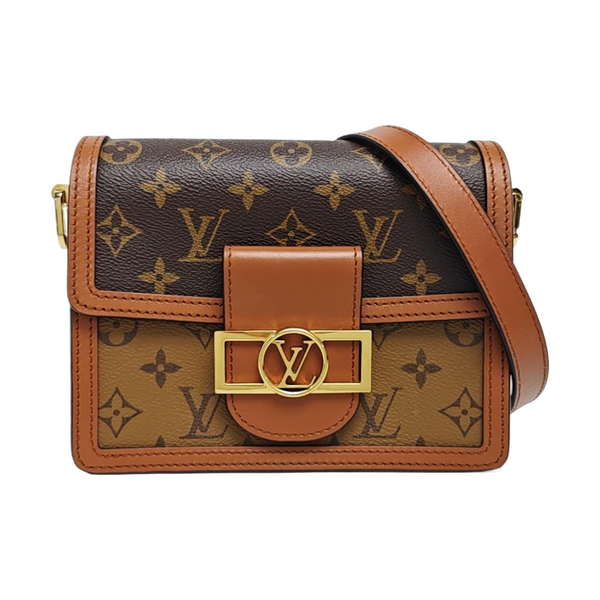 DAUPHINE Mini Monogram Coated Canvas Brown