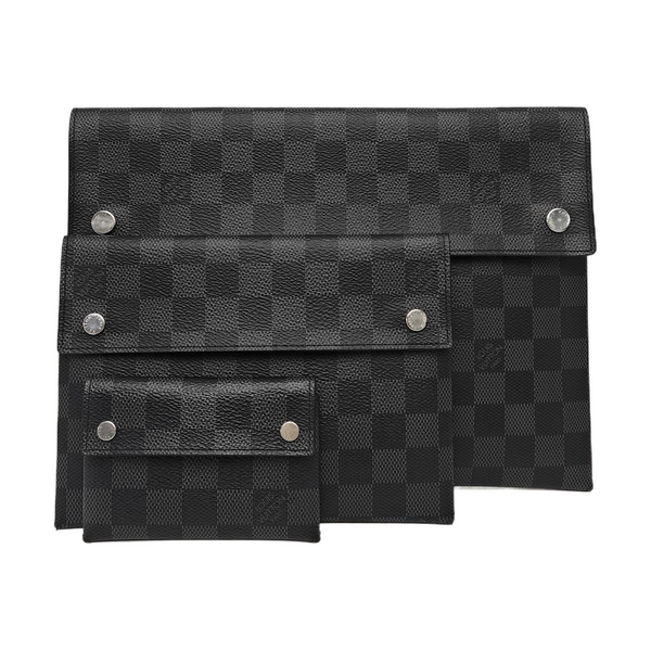 ALPHA Damier Graphite Coated Canvas Gray