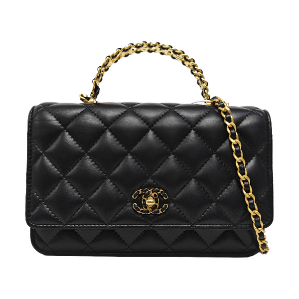 WOC Quilted Lambskin Black