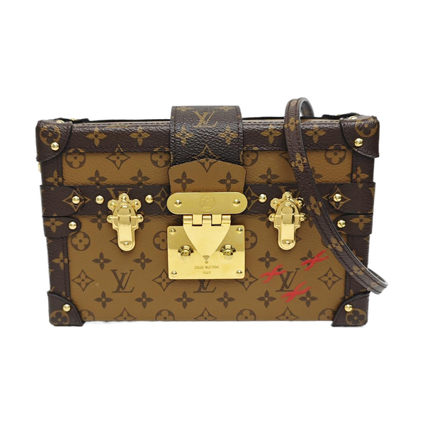 PETITE MALLE Monogram Coated Canvas Brown