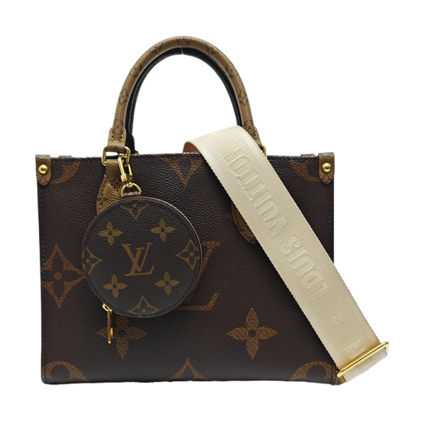 ONTHEGO PM Monogram Coated Canvas Brown