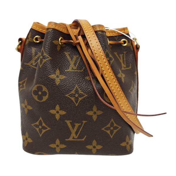 NÉONOÉ Nano Monogram Coated Canvas Brown