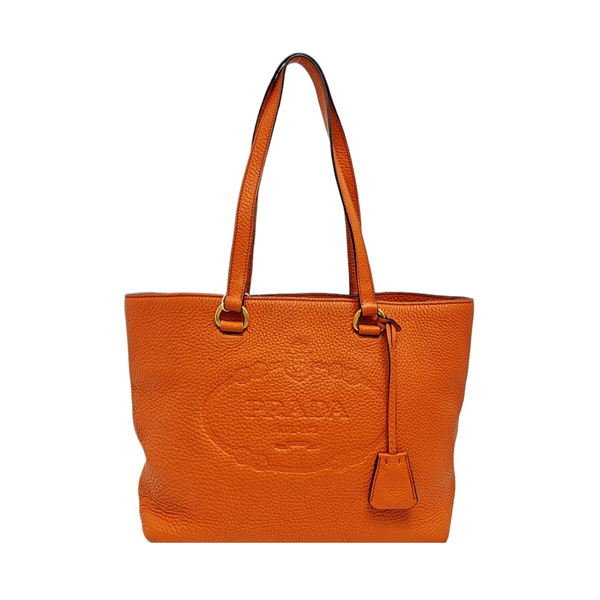 Calfskin Top Handle Bag Orange