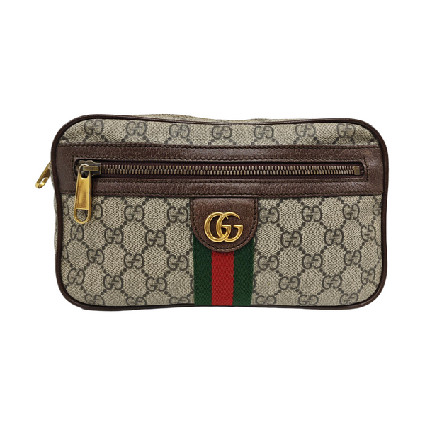 Ophidia Small Monogram Coated Canvas Beige