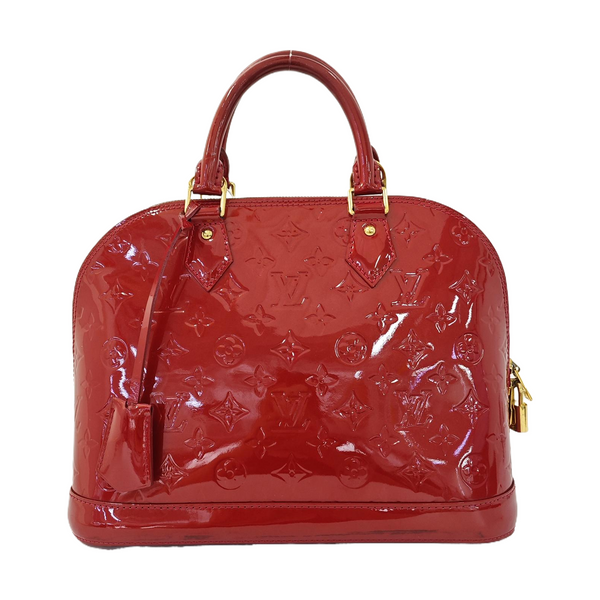 ALMA PM Monogram Patent Leather Red