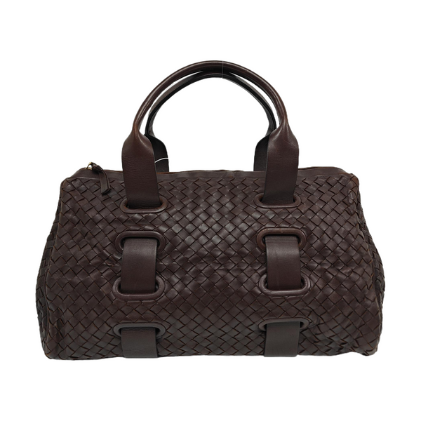 Calfskin Top Handle Bag Brown