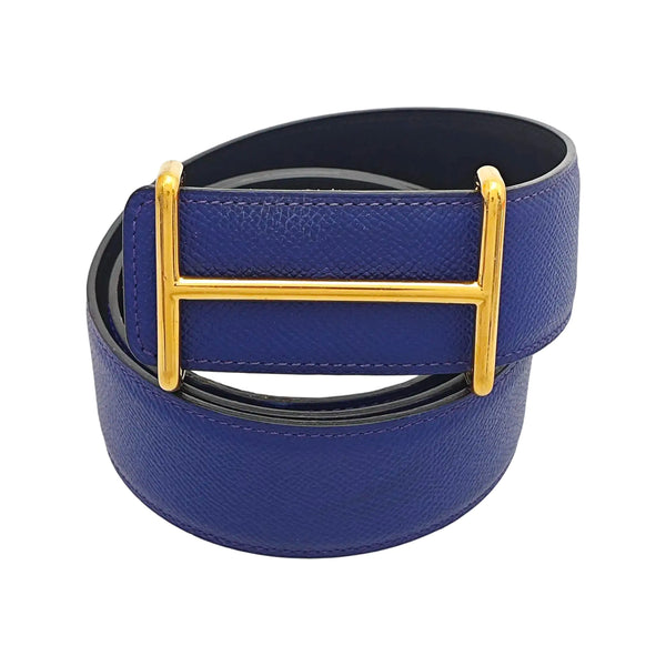 Blue Leather Belt