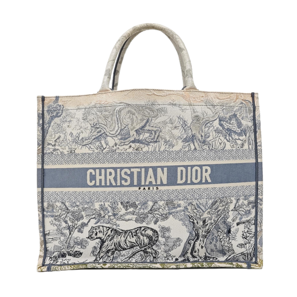 Book Tote Large Canvas Blue