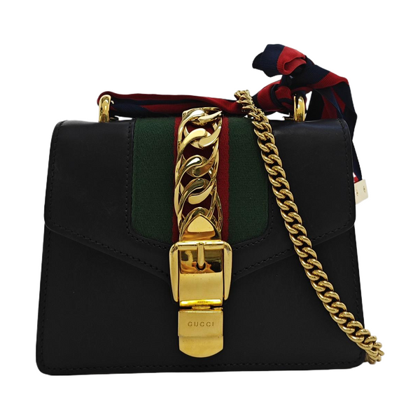 Sylvie Mini Calfskin Black