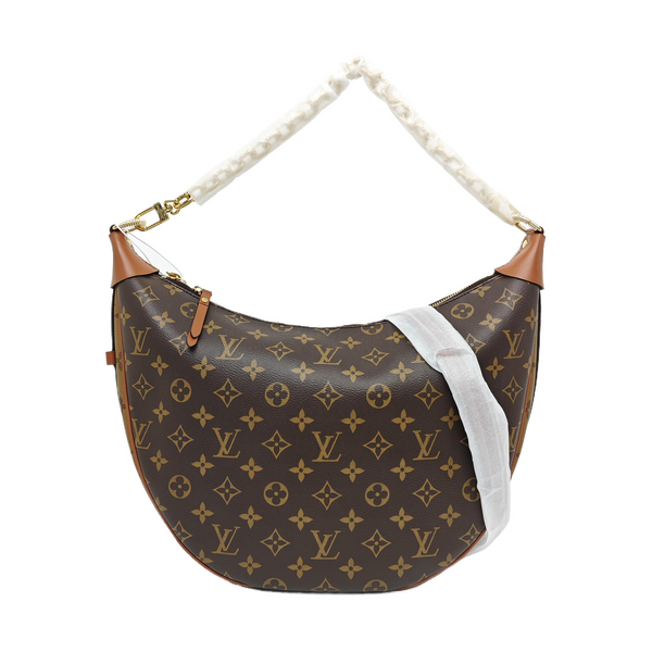 LOOP HOBO Monogram Coated Canvas Brown