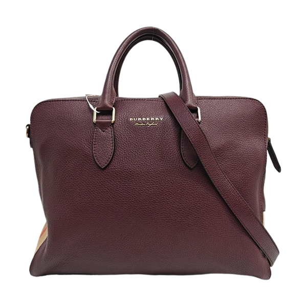 Calfskin Top Handle Bag Purple