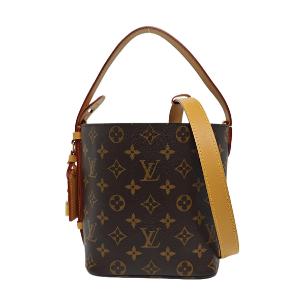 ALL IN BB Monogram Coated Canvas Brown