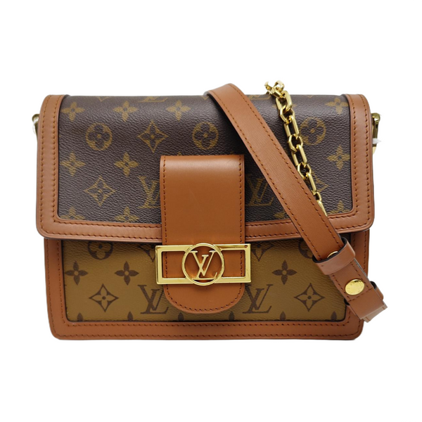 DAUPHINE MM Monogram Coated Canvas Brown