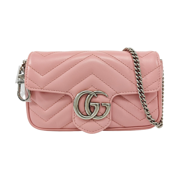 GG Marmont Mini Quilted Calfskin Pink