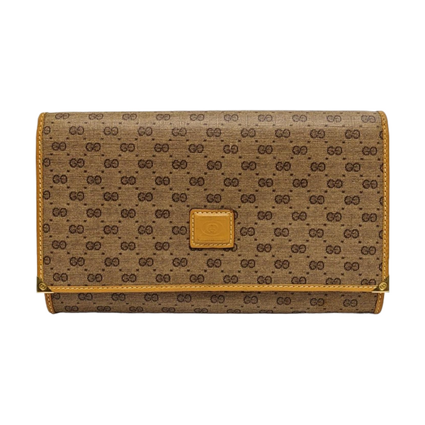 Monogram Coated Canvas Wallet Brown