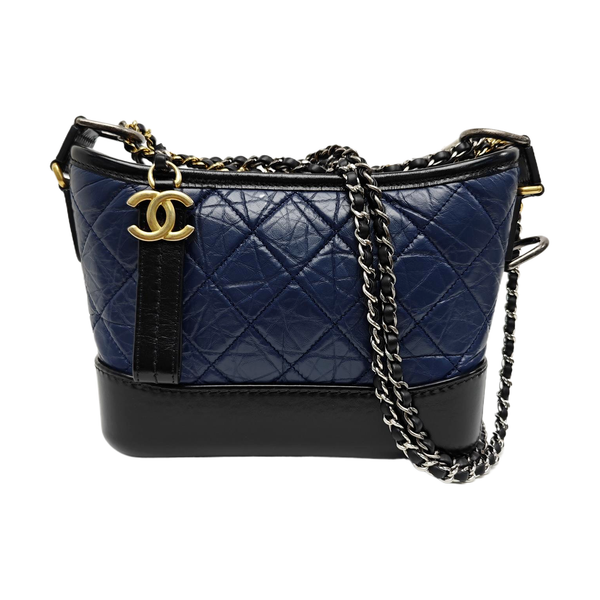 GABRIELLE Small Quilted Calfskin Blue