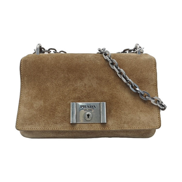 Suede Shoulder Bag Brown