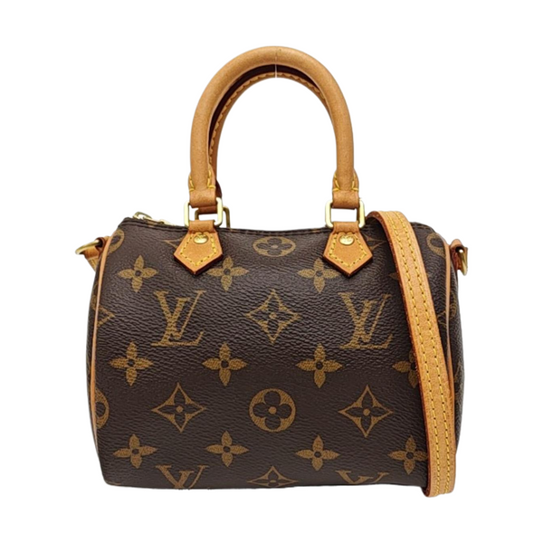 SPEEDY Nano Monogram Coated Canvas Brown