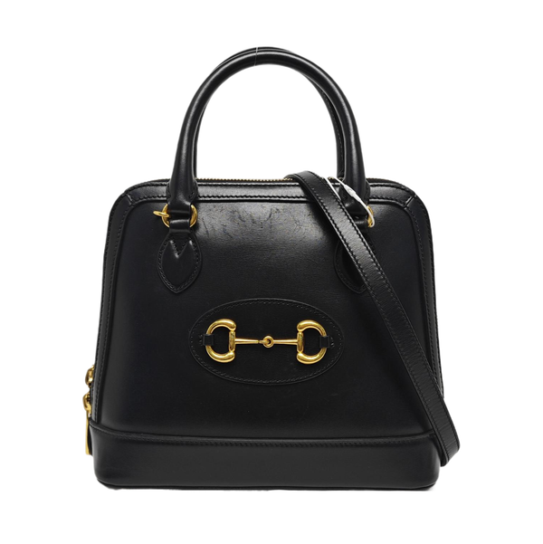 Authenticated pre-owned Horsebit 1955 Small Calfskin Black - Shoulder Bag at Looply