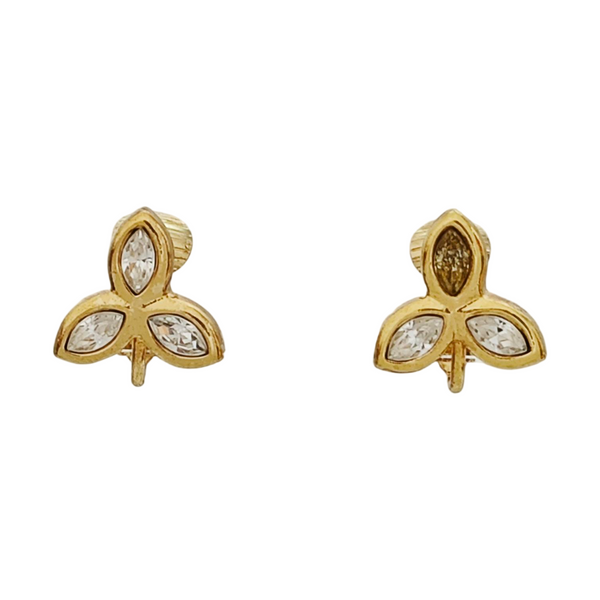 Metal Gold Clip On Earrings