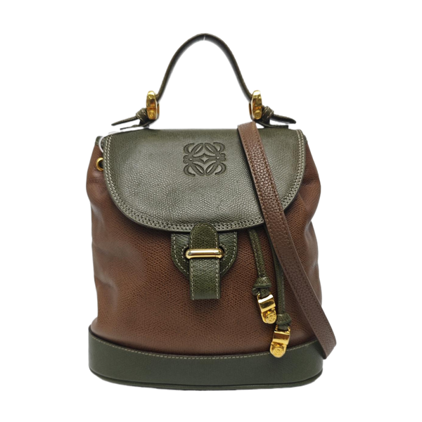 Calfskin Top Handle Bag Brown