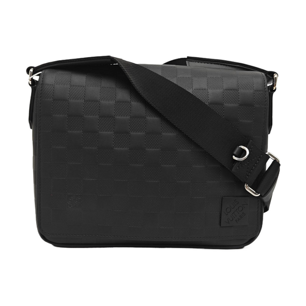 DISTRICT PM Damier Graphite Calfskin Black