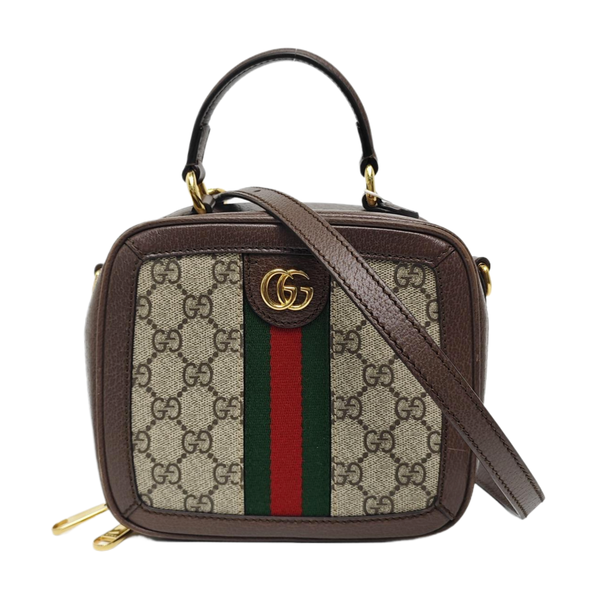 Ophidia Mini Monogram Coated Canvas Beige