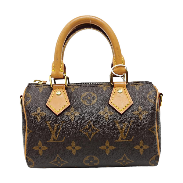 SPEEDY Nano Monogram Coated Canvas Brown