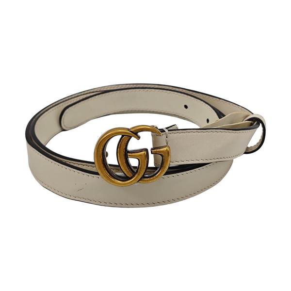 Leather Belt White