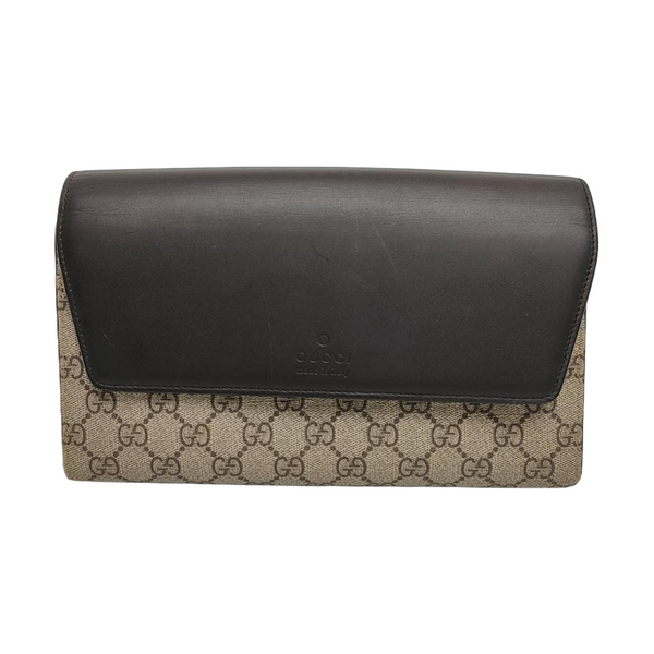 Monogram Coated Canvas Clutch Black