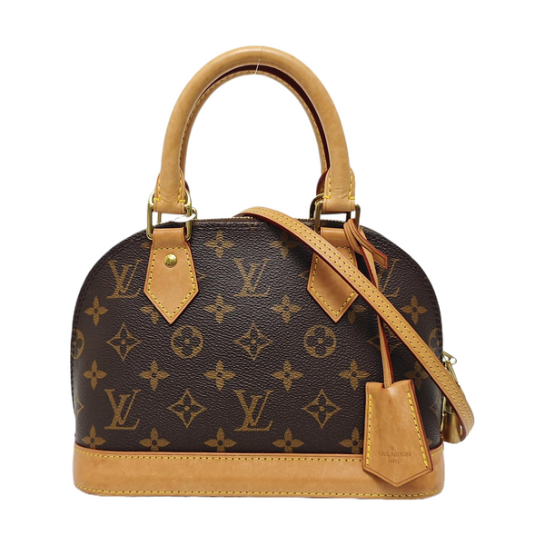 ALMA BB Monogram Coated Canvas Brown