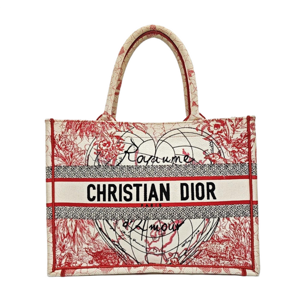 Book Tote Medium Fabric Red