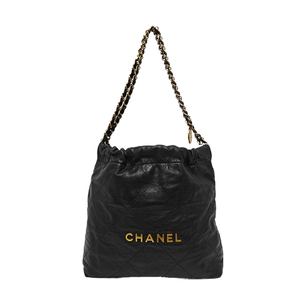 CHANEL 22 Small Quilted Calfskin Black