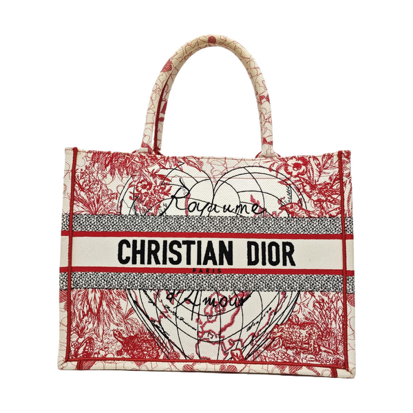 Book Tote Medium Fabric Red