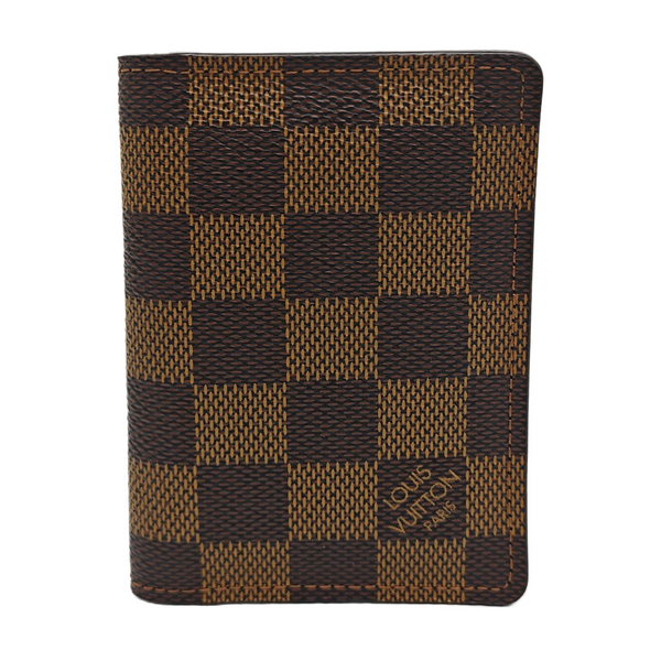 Damier Ebene Coated Canvas Card Holder Brown