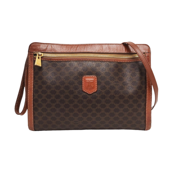 MACADAM CLUTCHES Coated Canvas Brown