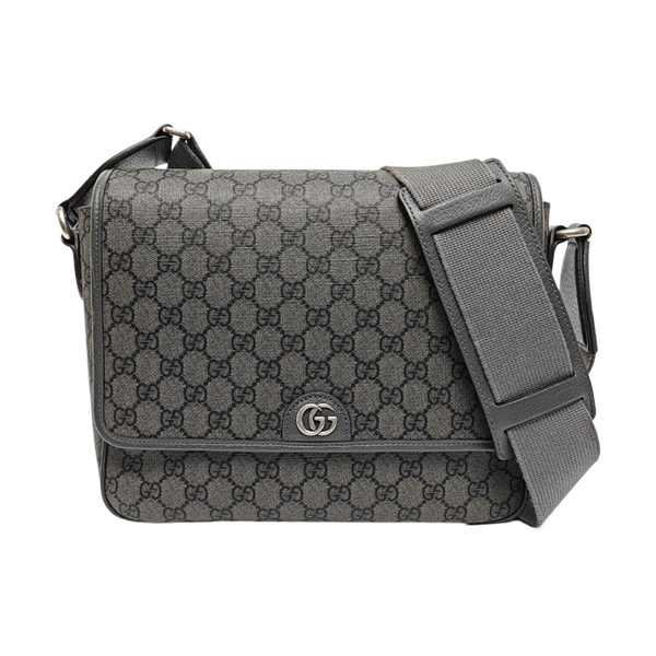 Ophidia Medium Monogram Coated Canvas Gray