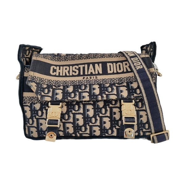Diorcamp Small Oblique Canvas Blue